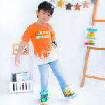 Atasan Anak Cowo Kaos Anak Laki Laki Semi Fullprint Motif Unik Orange KL 006 - Image 2