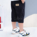 Celana Chino Pendek Anak Laki Laki Twill Stretch Hitam Lembut CT 008 - Image 4