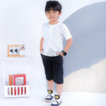 Celana Chino Pendek Anak Laki Laki Twill Stretch Hitam Lembut CT 008 - Image 8