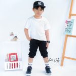 Celana Joger 3/4 Anak Laki Laki Hitam Katun Twill Stretch Lembut Stylish CT 010 - Image 2