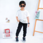 Celana Joger Panjang Anak Laki Laki Katun Soft Twill Stretch Hitam CT 009 - Image 2