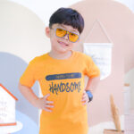 Kaos Anak Laki Laki Lilbee KL 003 Mustard Born to Be Handsome