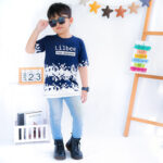Kaos Anak Laki Laki Cowok Semi Fullprint Pixel Navy Keren KL 008 - Image 2