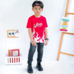 Kaos Anak Laki Laki Motif Api Merah Putih Full Print Lilbee KL 010 - Image 2